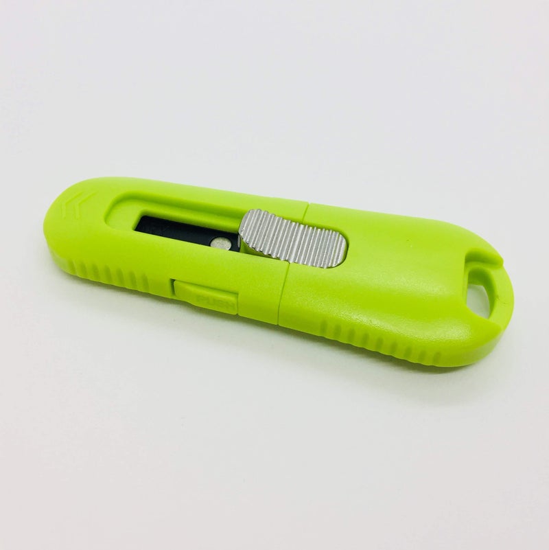 CANARY Box Cutter Auto Retractable Blade, Safety Box Opener Tool [Non-Stick Fluorine Coating Blade], Made in JAPAN, Green (DC-20F-1) - Image 4